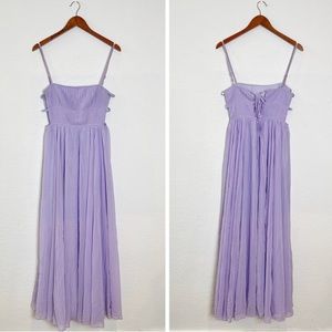 Fame and Partners Lilac Erina Dress, Pleated, Long formal gown
